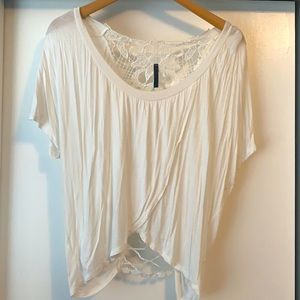 White crop blouse